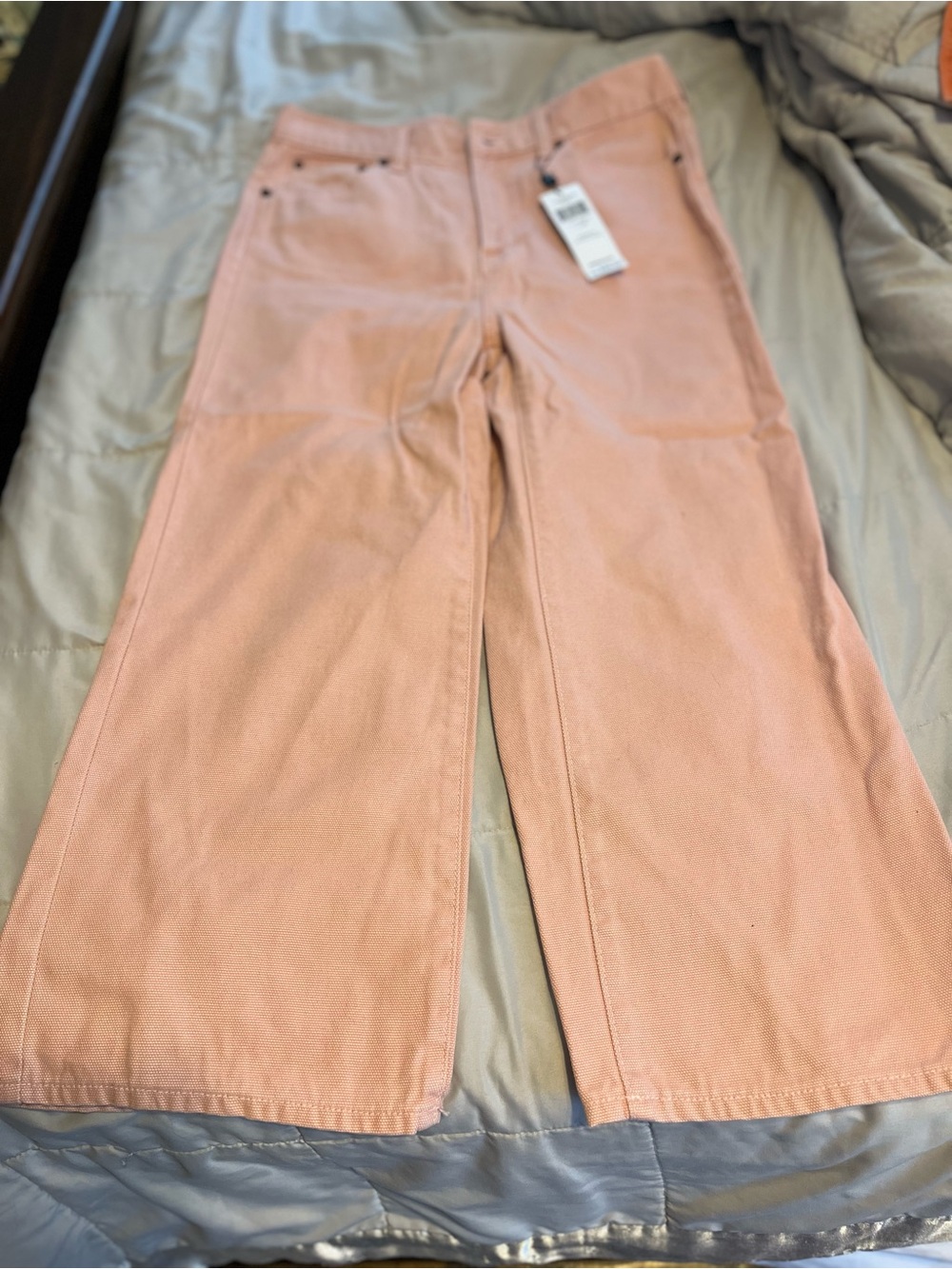 BCBGeneration Rose Pink Wide Leg cropped Jeans
